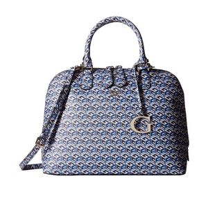 GUESS Women's G Cube Dome Satchel Indigo Satchel